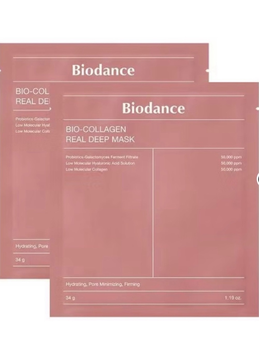 Biodance Bio Collagen Real Deep Mask 2 Pack Viral Korean Hydrating Face Masks